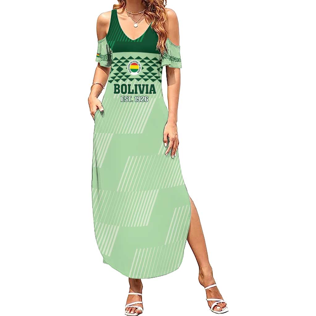 Custom La Verde Bolivia Football Summer Maxi Dress Est 1926 Newest Version - Wonder Print Shop