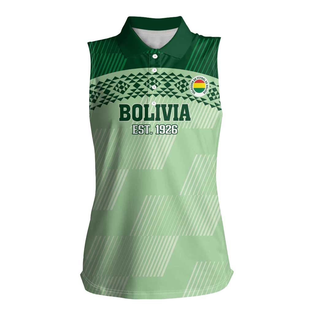 Custom La Verde Bolivia Football Women Sleeveless Polo Shirt Est 1926 Newest Version - Wonder Print Shop