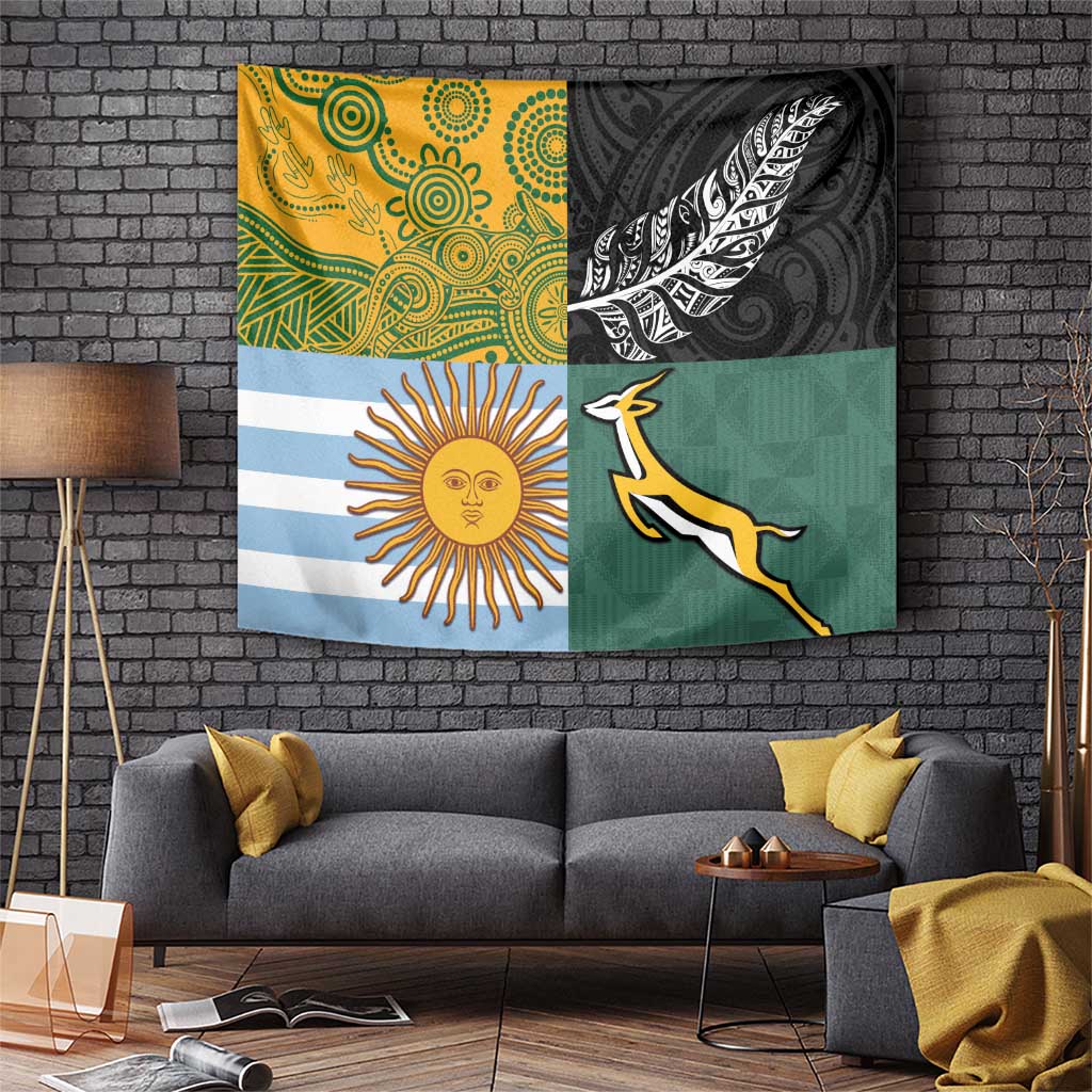 Rugby 2025 Championship Tapestry Combination of Southern Hemisphere Countries - Wonder Print Shop