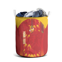 Custom Spain Rugby 2026 Laundry Basket Vamos Los Leones Red Version