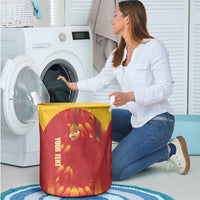 Custom Spain Rugby 2026 Laundry Basket Vamos Los Leones Red Version
