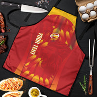 Custom Spain Rugby 2026 Apron Vamos Los Leones Red Version