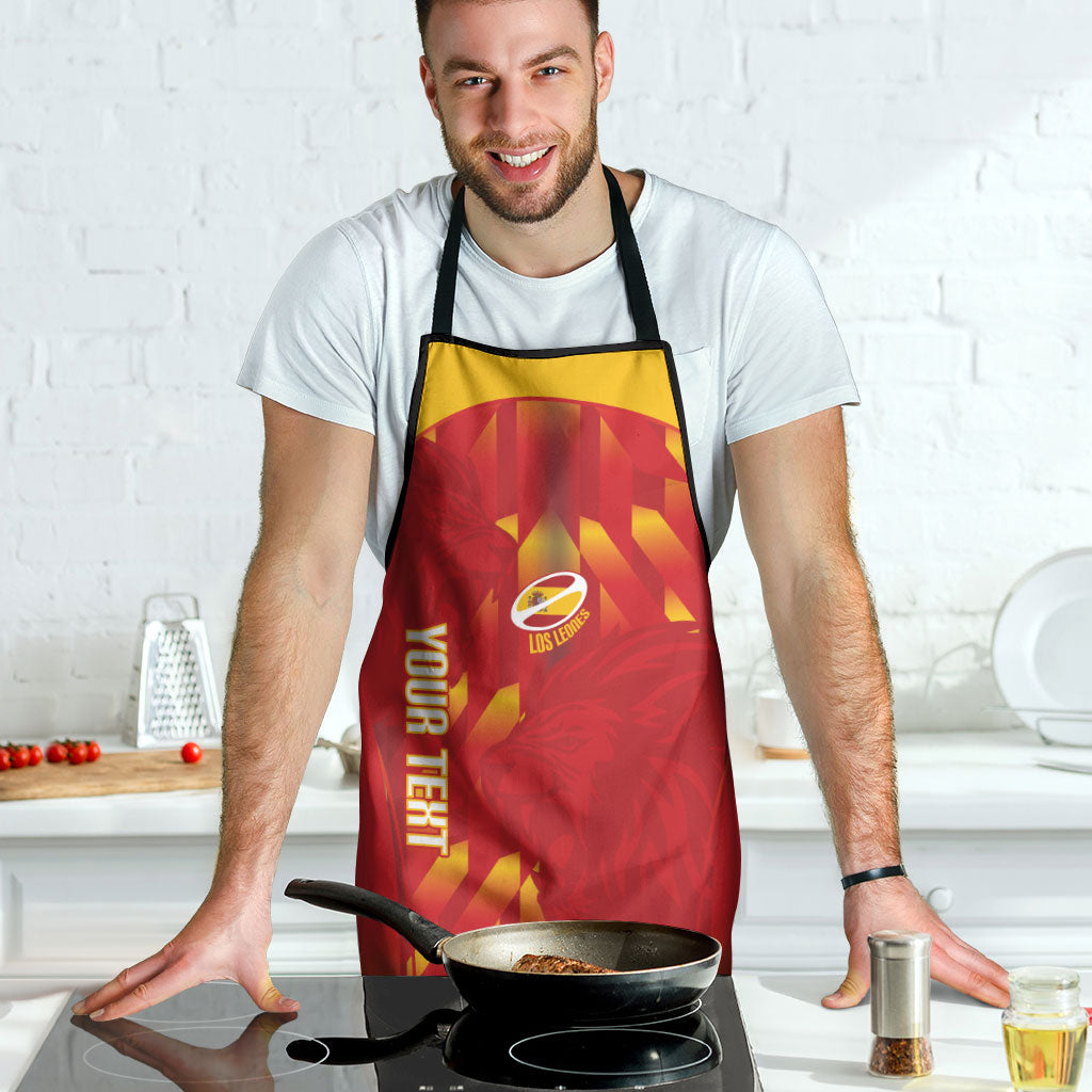Custom Spain Rugby 2026 Apron Vamos Los Leones Red Version