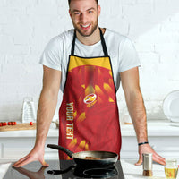 Custom Spain Rugby 2026 Apron Vamos Los Leones Red Version