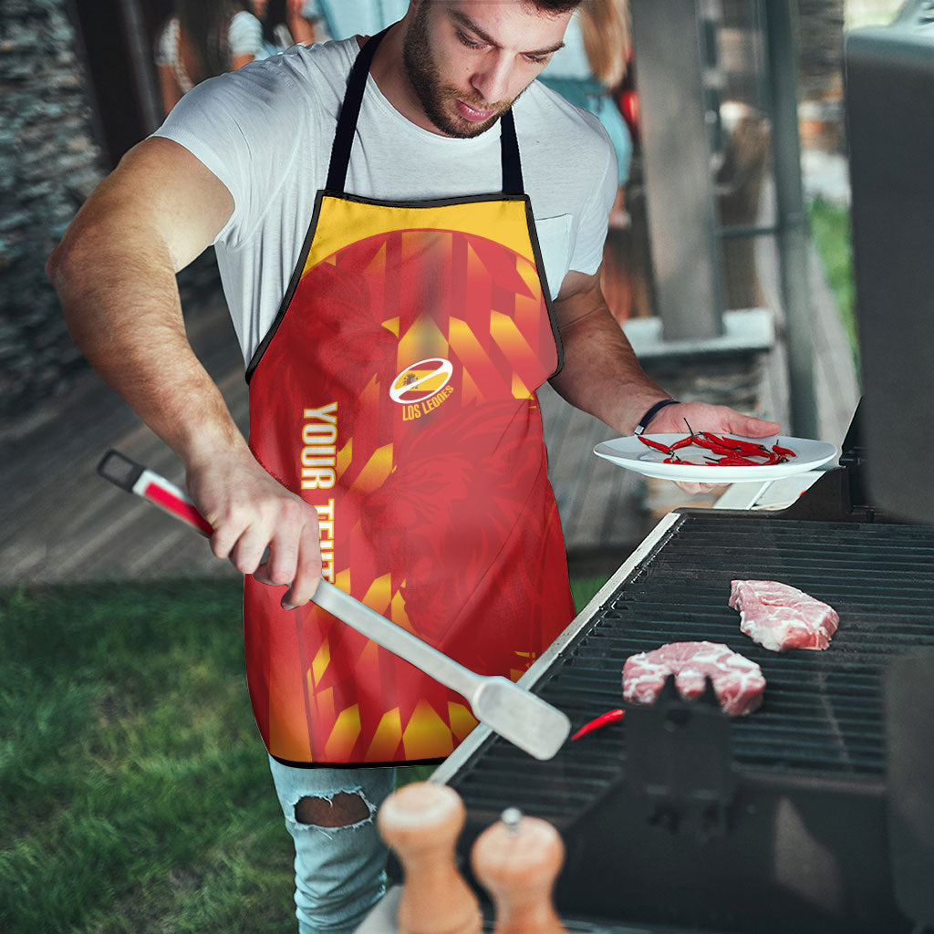 Custom Spain Rugby 2026 Apron Vamos Los Leones Red Version