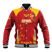 Custom Spain Rugby 2026 Baseball Jacket Vamos Los Leones Red Version