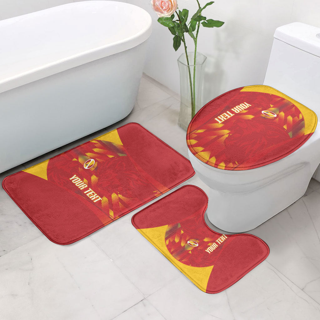Custom Spain Rugby 2026 Bathroom Set Vamos Los Leones Red Version