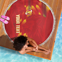 Custom Spain Rugby 2026 Beach Blanket Vamos Los Leones Red Version