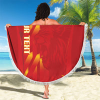 Custom Spain Rugby 2026 Beach Blanket Vamos Los Leones Red Version