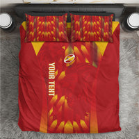 Custom Spain Rugby 2026 Bedding Set Vamos Los Leones Red Version