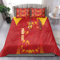 Custom Spain Rugby 2026 Bedding Set Vamos Los Leones Red Version