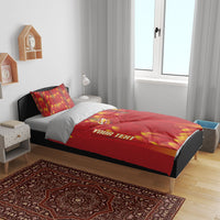 Custom Spain Rugby 2026 Bedding Set Vamos Los Leones Red Version