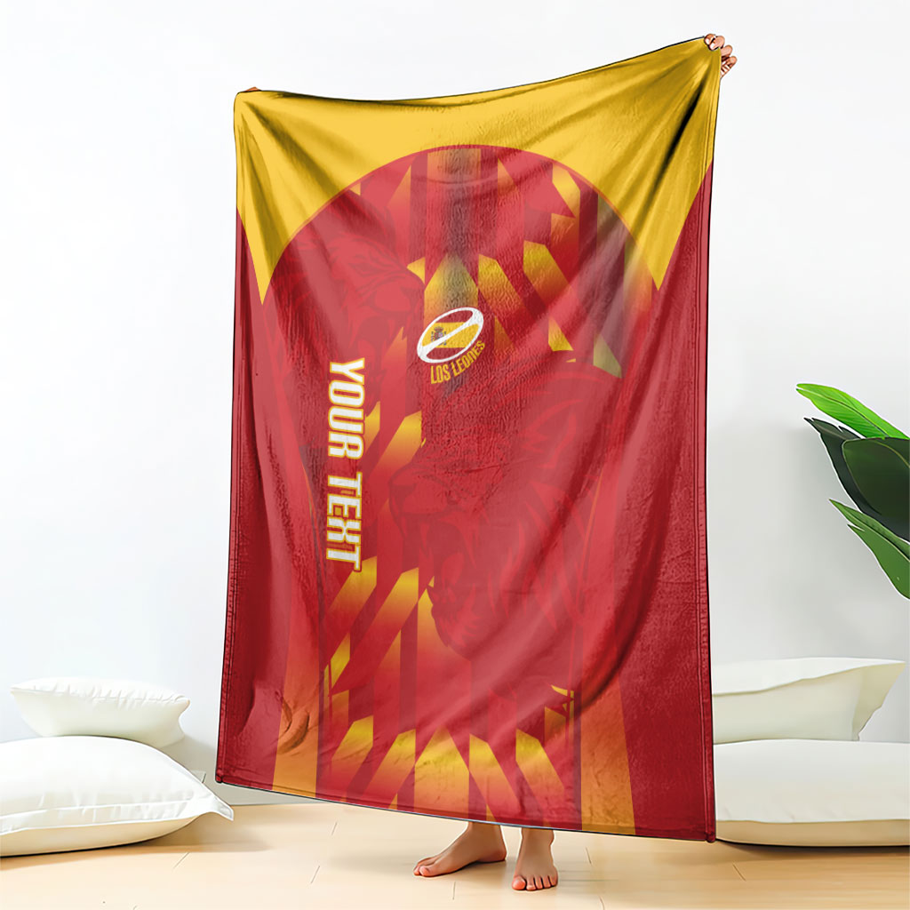 Custom Spain Rugby 2026 Blanket Vamos Los Leones Red Version