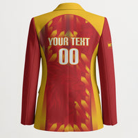 Custom Spain Rugby 2026 Blazer Vamos Los Leones Red Version