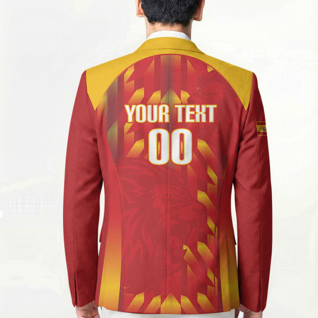 Custom Spain Rugby 2026 Blazer Vamos Los Leones Red Version