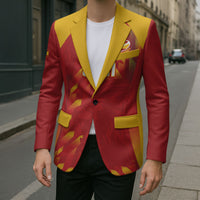 Custom Spain Rugby 2026 Blazer Vamos Los Leones Red Version