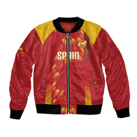 Custom Spain Rugby 2026 Bomber Jacket Vamos Los Leones Red Version