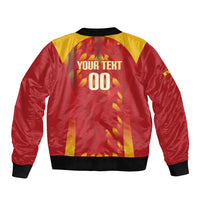 Custom Spain Rugby 2026 Bomber Jacket Vamos Los Leones Red Version