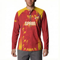 Custom Spain Rugby 2026 Button Sweatshirt Vamos Los Leones Red Version