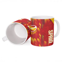 Custom Spain Rugby 2026 Ceramic Mug Vamos Los Leones Red Version