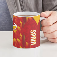 Custom Spain Rugby 2026 Ceramic Mug Vamos Los Leones Red Version