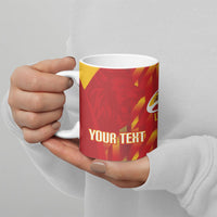 Custom Spain Rugby 2026 Ceramic Mug Vamos Los Leones Red Version