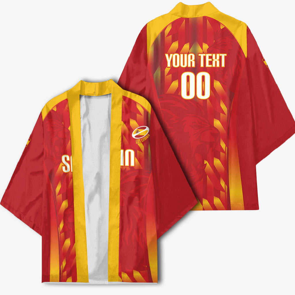 Custom Spain Rugby 2026 Kimono Vamos Los Leones Red Version