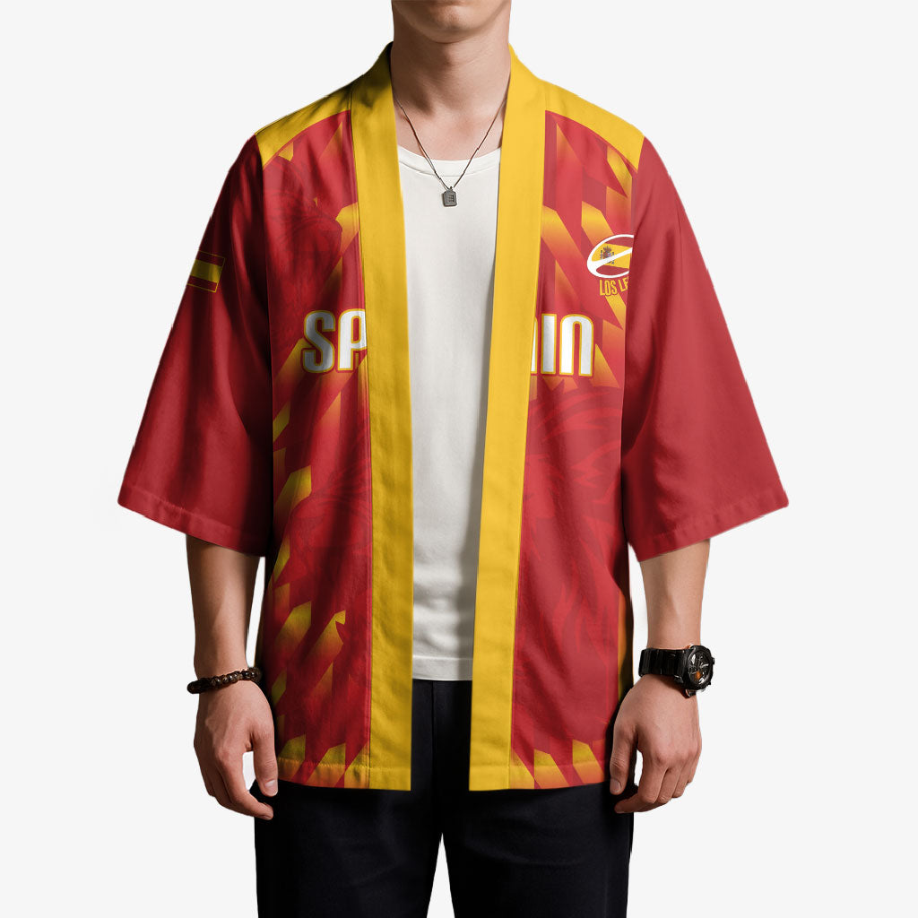 Custom Spain Rugby 2026 Kimono Vamos Los Leones Red Version