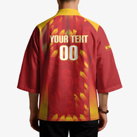 Custom Spain Rugby 2026 Kimono Vamos Los Leones Red Version