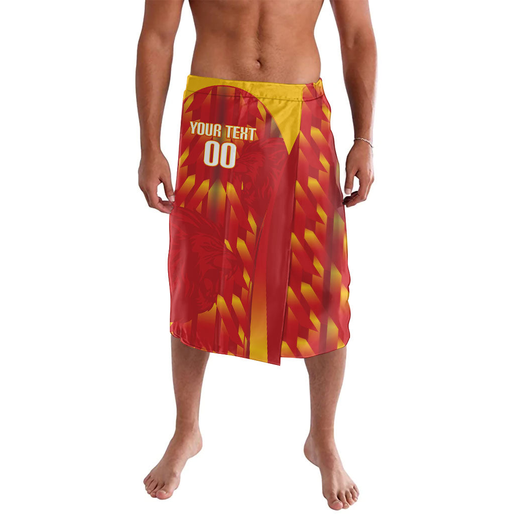 Custom Spain Rugby 2026 Lavalava Vamos Los Leones Red Version