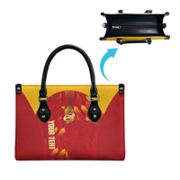 Custom Spain Rugby 2026 Leather Bag Vamos Los Leones Red Version