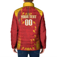 Custom Spain Rugby 2026 Padded Jacket Vamos Los Leones Red Version