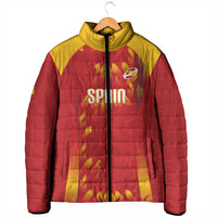 Custom Spain Rugby 2026 Padded Jacket Vamos Los Leones Red Version
