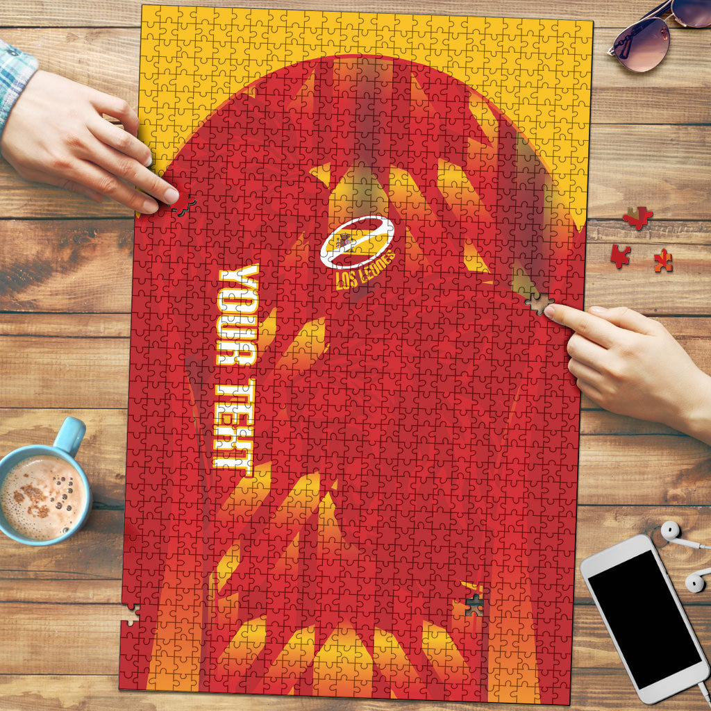 Custom Spain Rugby 2026 Puzzle Vamos Los Leones Red Version