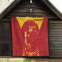 Custom Spain Rugby 2026 Quilt Vamos Los Leones Red Version