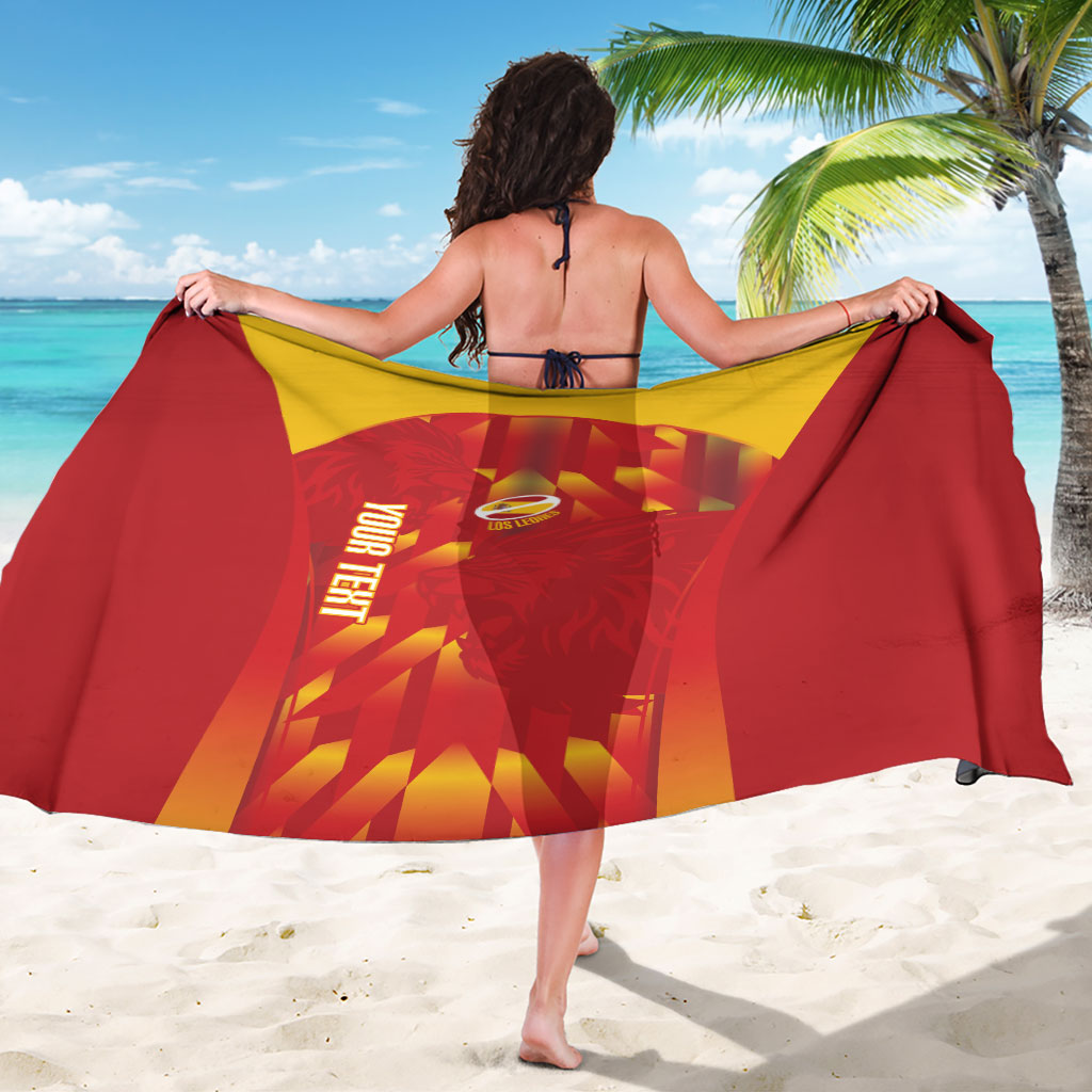 Custom Spain Rugby 2026 Sarong Vamos Los Leones Red Version