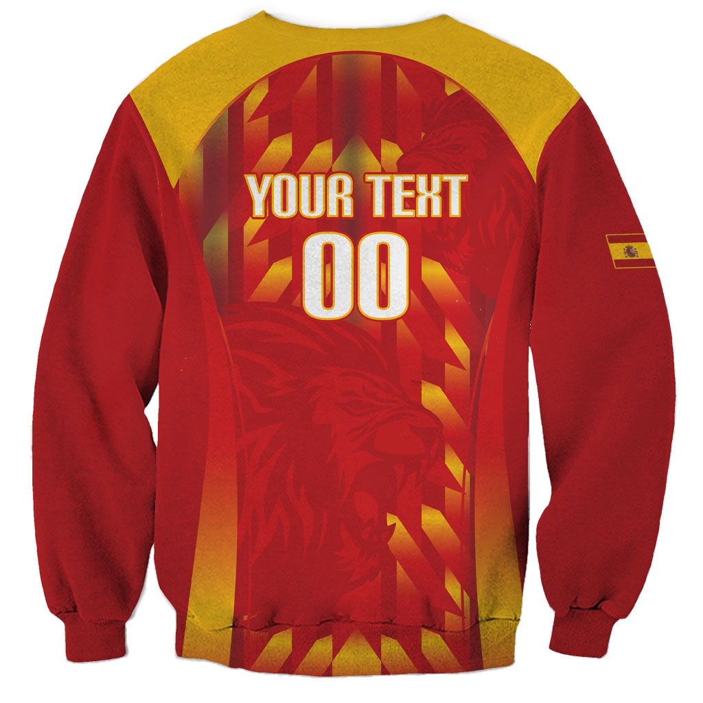 Custom Spain Rugby 2026 Sweatshirt Vamos Los Leones Red Version