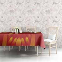Custom Spain Rugby 2026 Tablecloth Vamos Los Leones Red Version