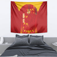 Custom Spain Rugby 2026 Tapestry Vamos Los Leones Red Version