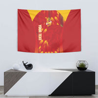 Custom Spain Rugby 2026 Tapestry Vamos Los Leones Red Version