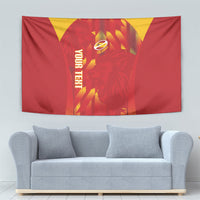 Custom Spain Rugby 2026 Tapestry Vamos Los Leones Red Version