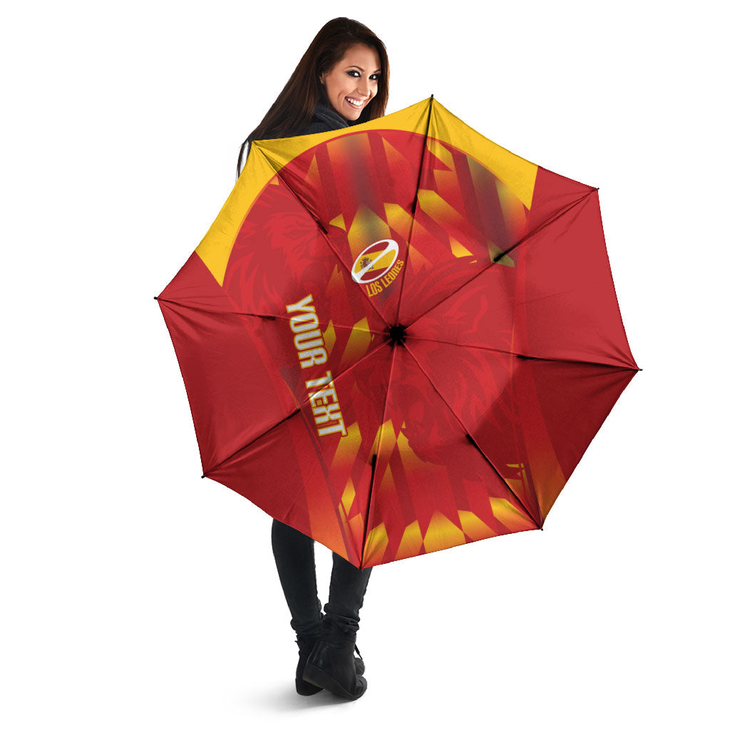 Custom Spain Rugby 2026 Umbrella Vamos Los Leones Red Version