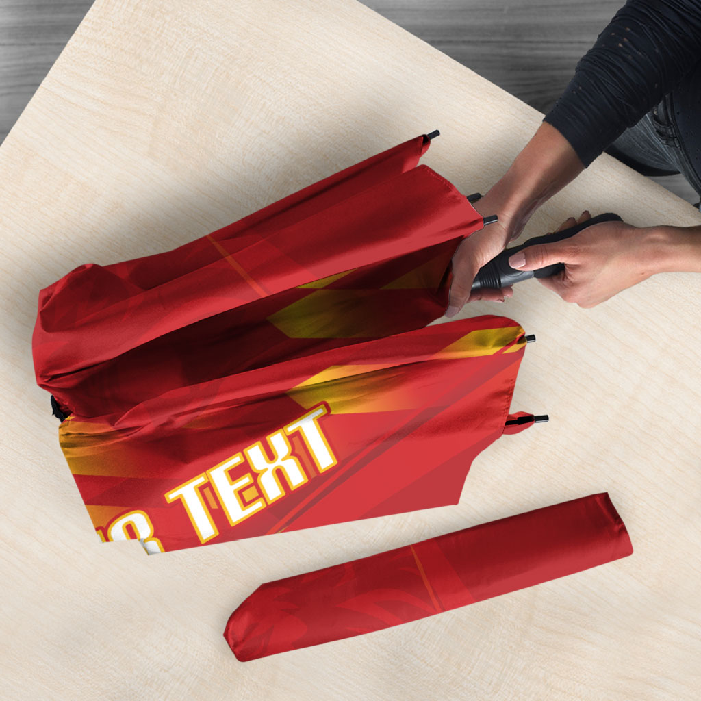 Custom Spain Rugby 2026 Umbrella Vamos Los Leones Red Version