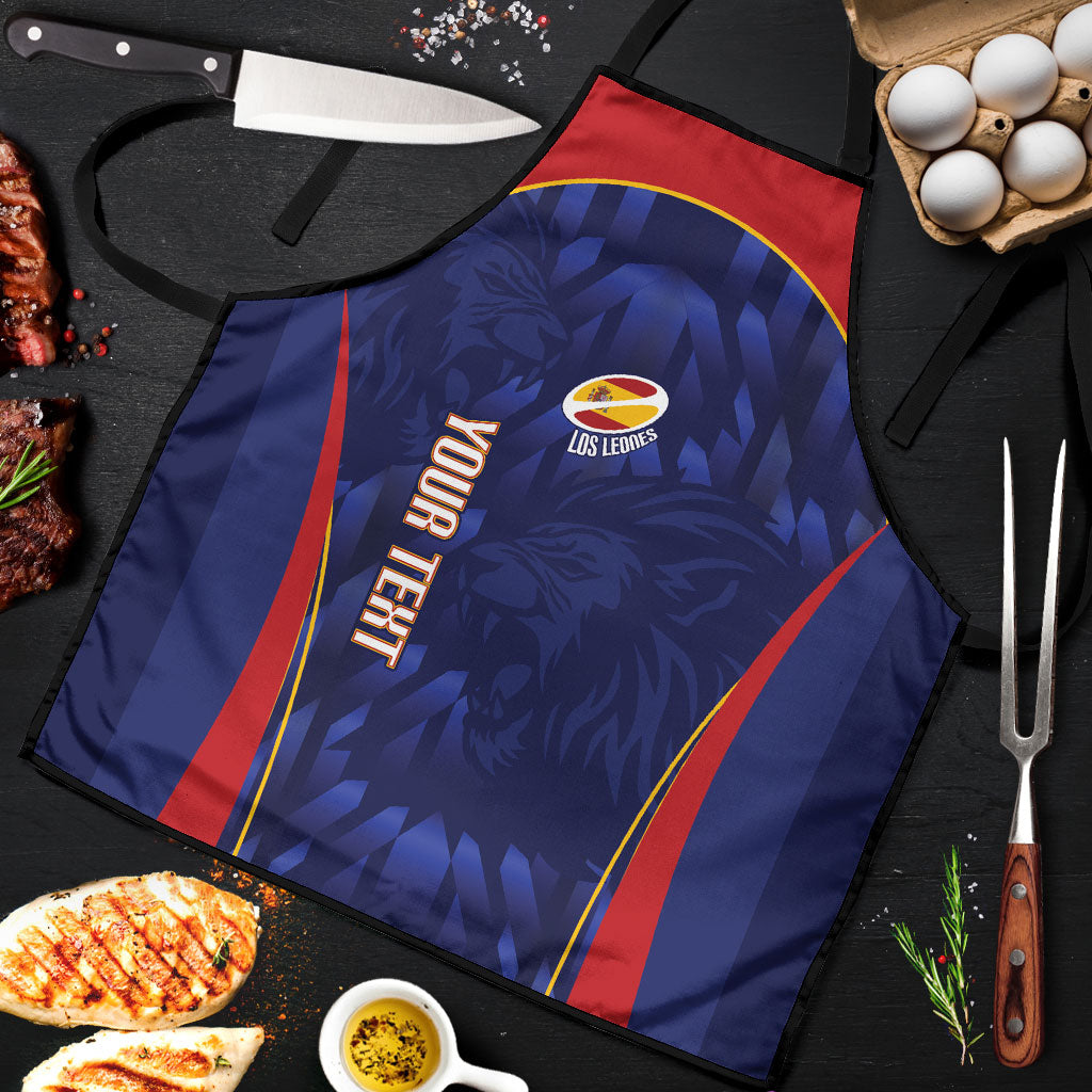 Custom Spain Rugby 2026 Apron Vamos Los Leones Blue Version