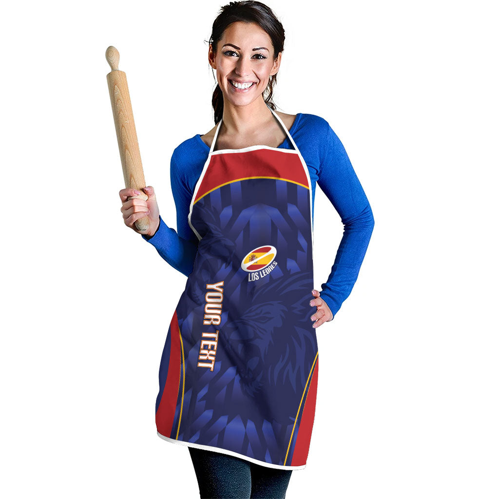 Custom Spain Rugby 2026 Apron Vamos Los Leones Blue Version