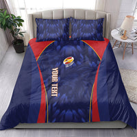 Custom Spain Rugby 2026 Bedding Set Vamos Los Leones Blue Version