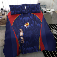 Custom Spain Rugby 2026 Bedding Set Vamos Los Leones Blue Version