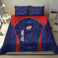 Custom Spain Rugby 2026 Bedding Set Vamos Los Leones Blue Version