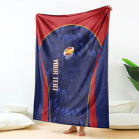 Custom Spain Rugby 2026 Blanket Vamos Los Leones Blue Version