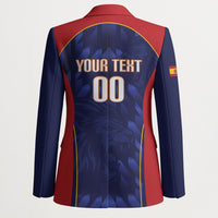 Custom Spain Rugby 2026 Blazer Vamos Los Leones Blue Version
